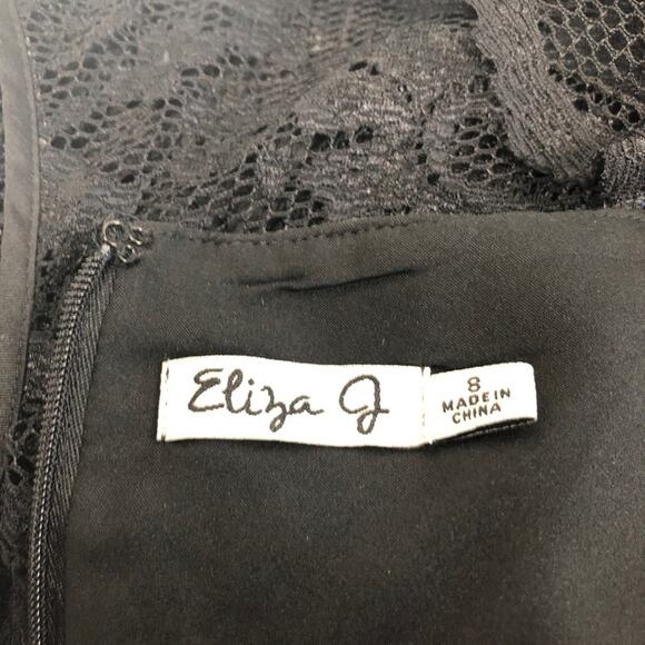 Eliza J Embroidered Detail Lace Dress Size 8 - Picture 8 of 9